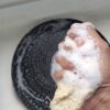 Eco-friendly cleaning with loofah scrub pads and NeerSol Dish soap